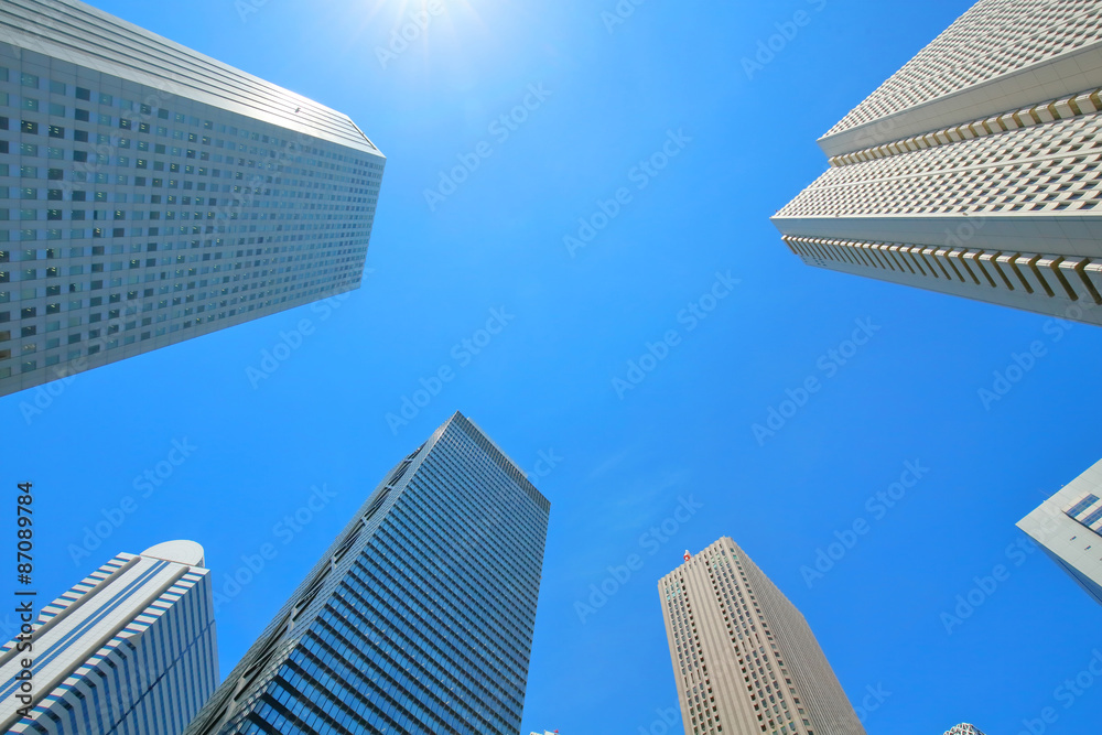高層ビル・青空