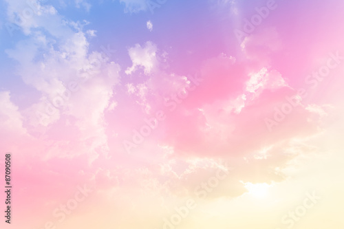 Soft cloud background with  colorful.