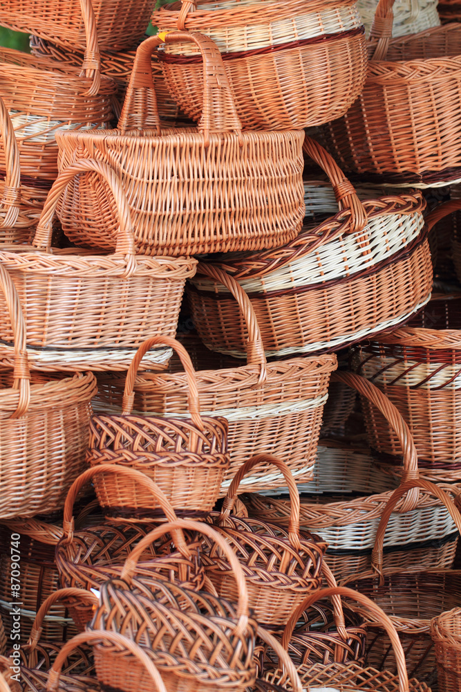 willow baskets background willow baskets background