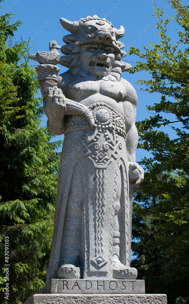Statue of Radegast on Radhost, Beskydy, Czech Republic