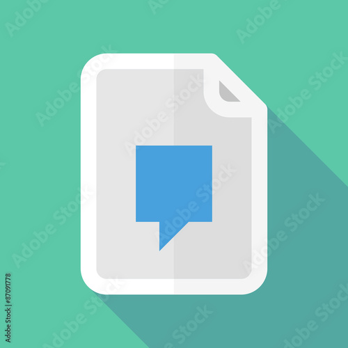 Long shadow document icon with a tooltip