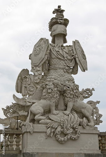 Sculpture at the Gloriette in Schoenbrunn Palace Garden, Vienna, Austria