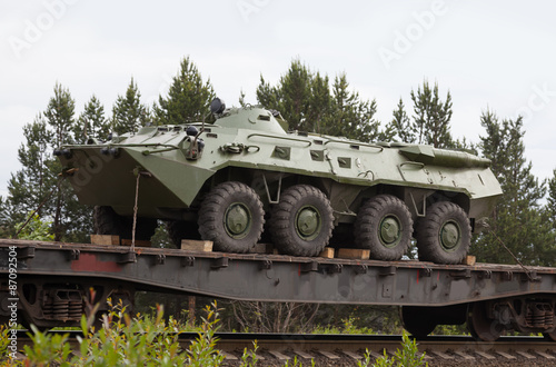 Kandalaksha, RUSSIA - JULY 13, 2015: BTR-80 - the russian armore