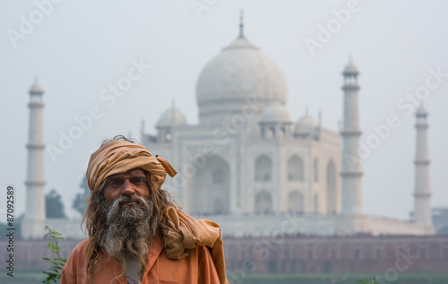 The sadhu staying near Taj Mahal, Agra,
