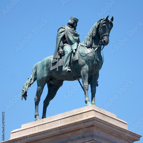 Giuseppe Garibaldi Statue at Gianicolo - Rome  Italy