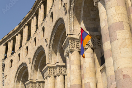 Armenian flag on Republic Square in Yerevan