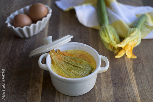 courgette flowers soufflé