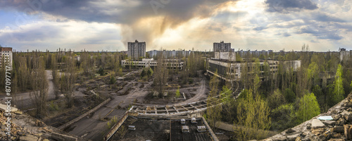 Chernobyl - Wide angle view of Pripyat photo