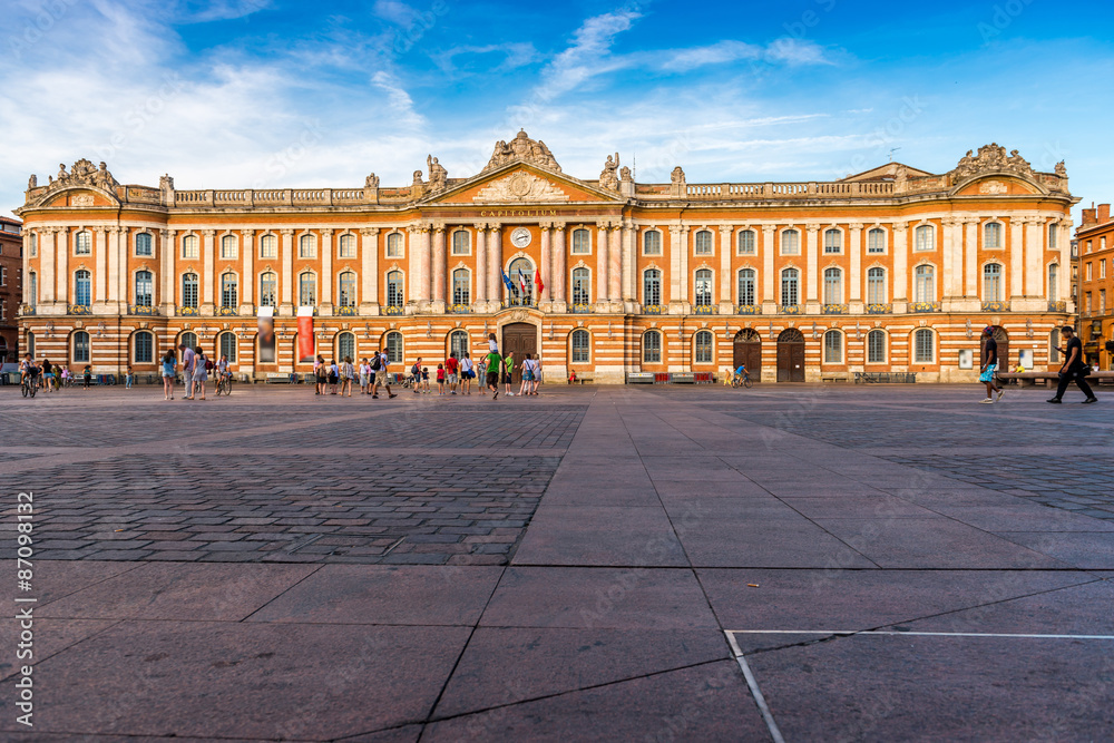 Obraz premium Le Capitole à Toulouse en Midi-Pyrénées, Occitanie en France