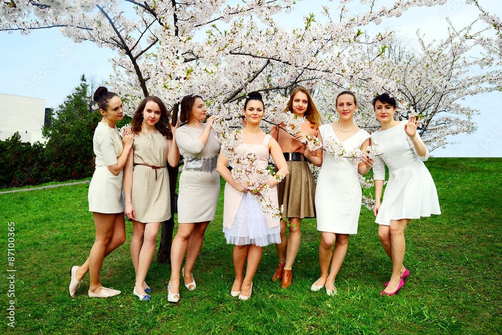 Girls have a spring celebration in Vilnius city Girls have a spring celebration in Vilnius city