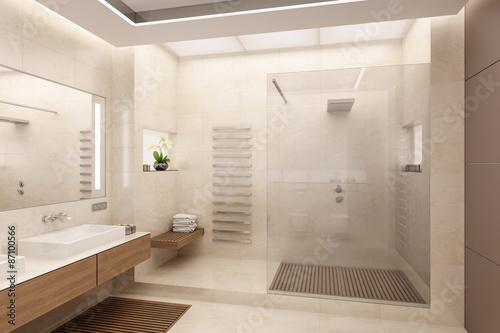 3D rendering of bathroom © korisbo