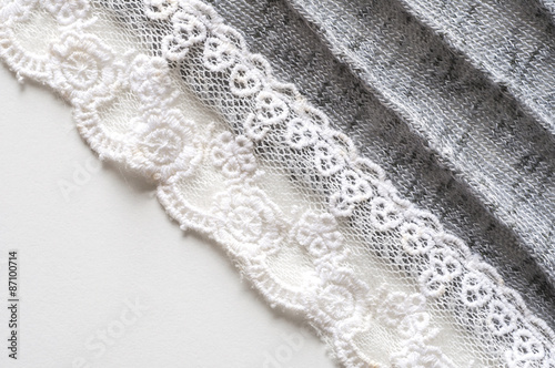Lace decorated on cloth