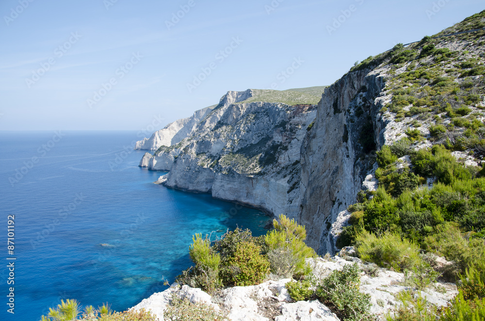 Klif Zakynthos, zakręt oregano Klif Zakynthos, zakręt oregano
