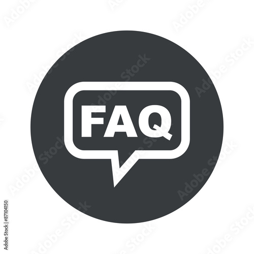 Round FAQ dialog icon