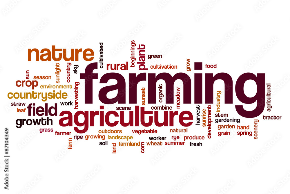 Farming word cloud concept Farming word cloud concept