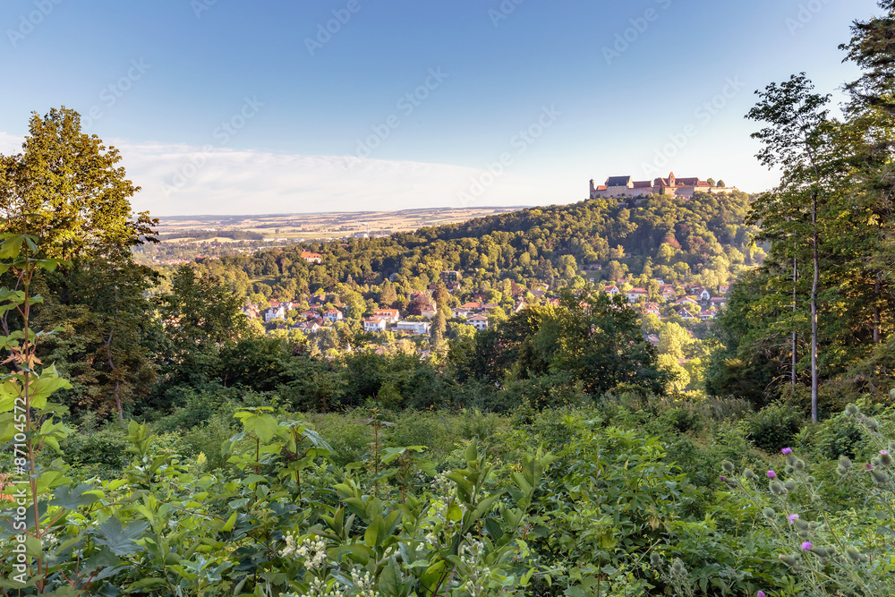 Coburg City Hill Landscape with medieval castle
