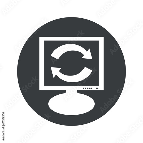 Round exchange monitor icon