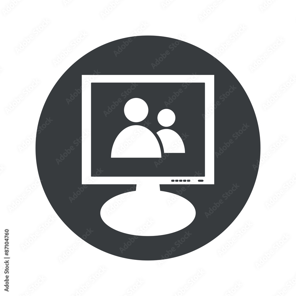 Round contacts monitor icon Round contacts monitor icon