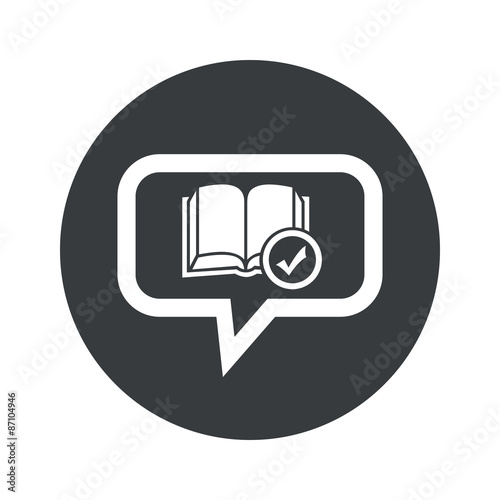 Round select book dialog icon