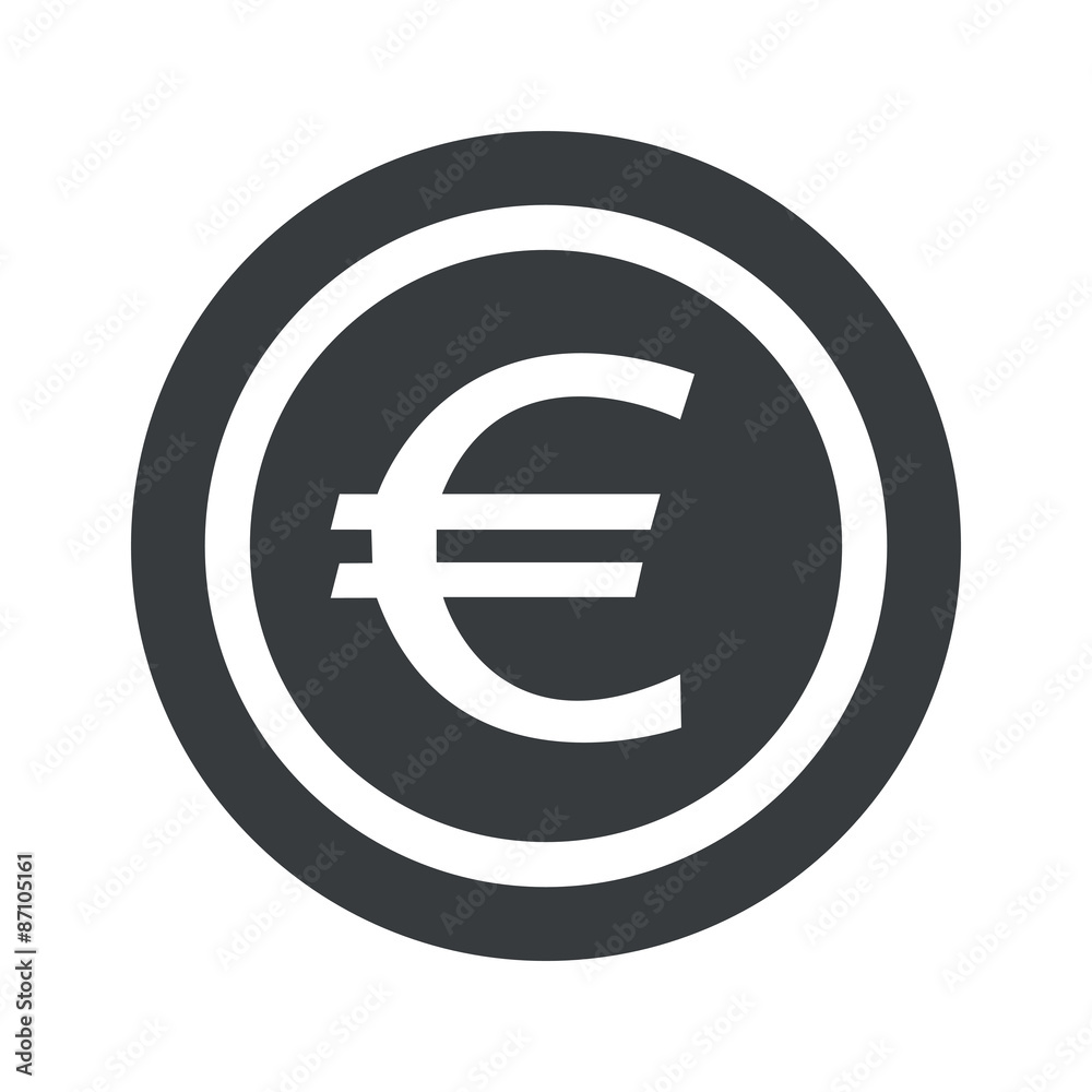 Round black euro sign Round black euro sign