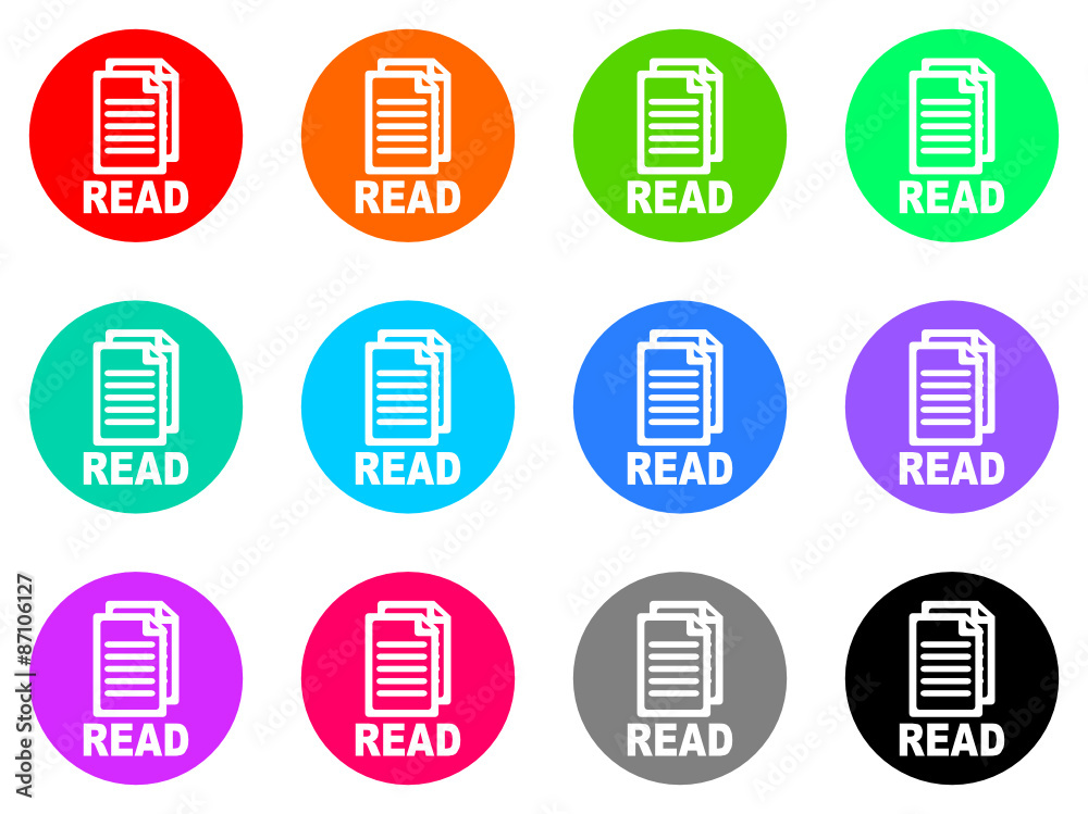 read vector lat icon set read vector lat icon set
