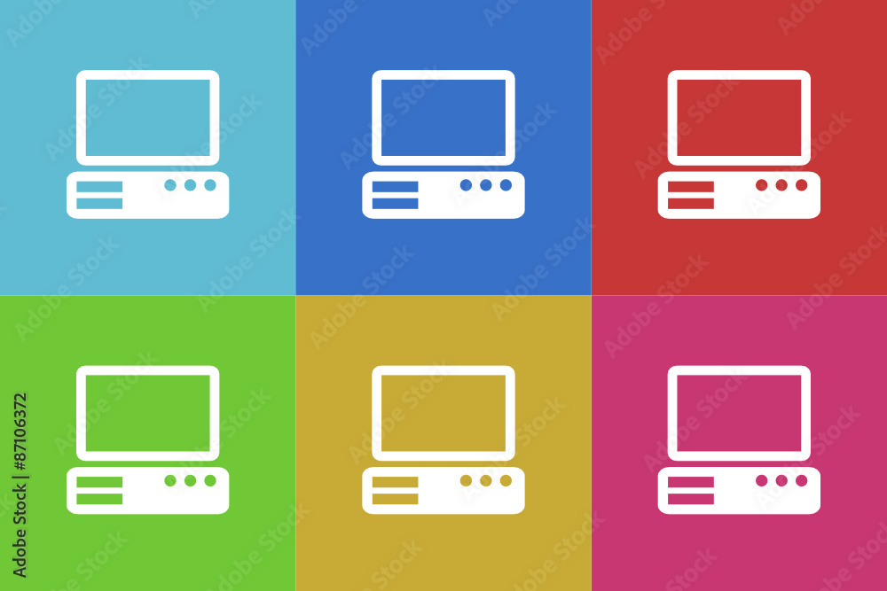 computer vector icons set