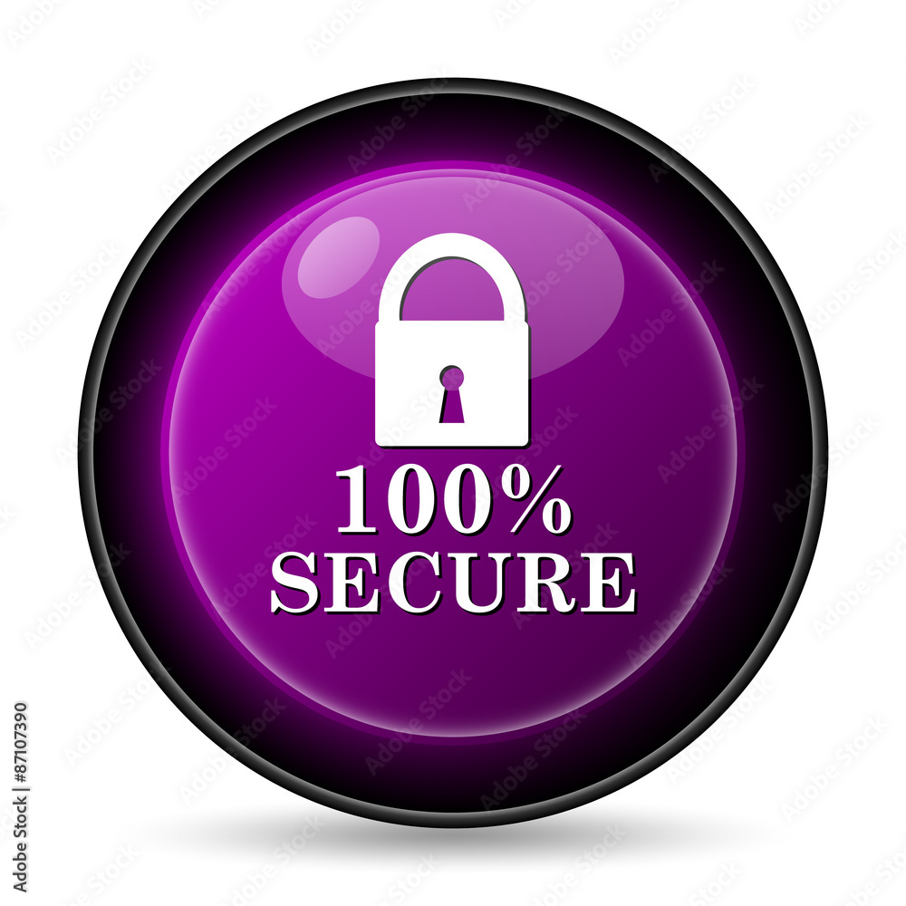 100 percent secure icon 100 percent secure icon