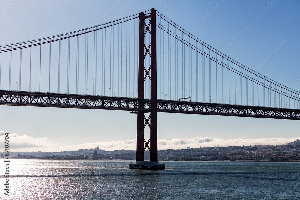 25 de Abril Cable-stayed Bridge over Tagus River