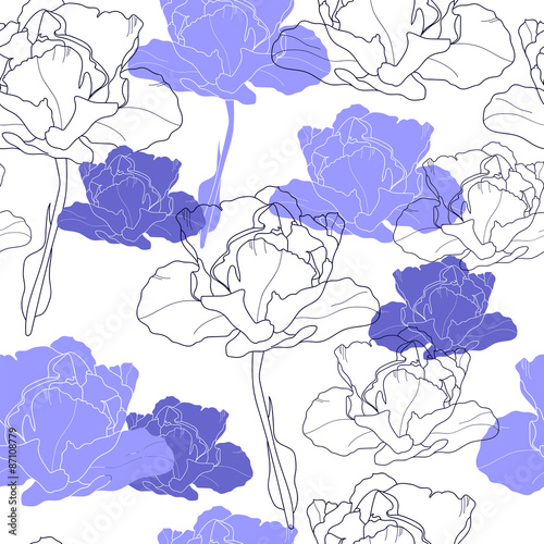 Seamless pattern with flowers