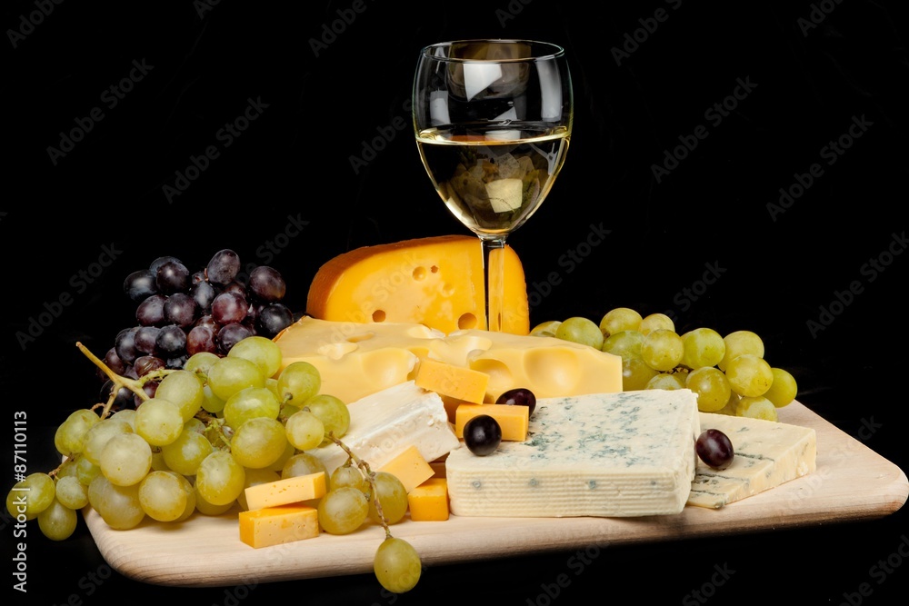 Wine, Cheese, Food.