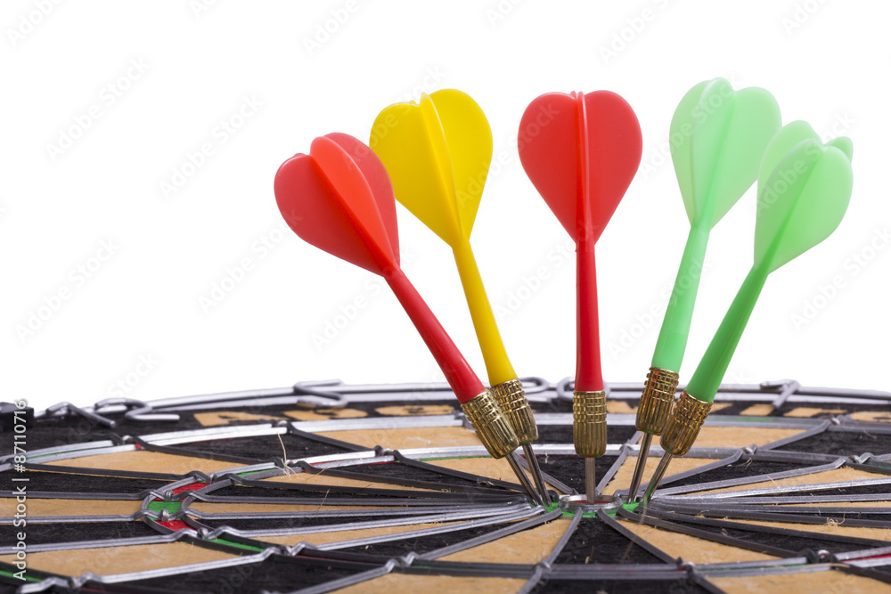 the darts hit the target the darts hit the target