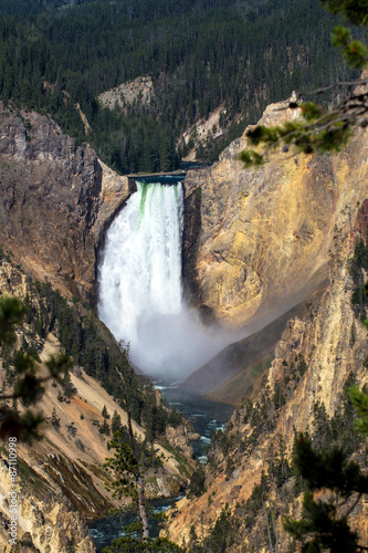 Lower Falls on the Yellowstone River inside Yellowstone National Park  Wyoming