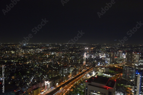 夜景都市 日の入り後の都市写真、夜景写真 © myproject