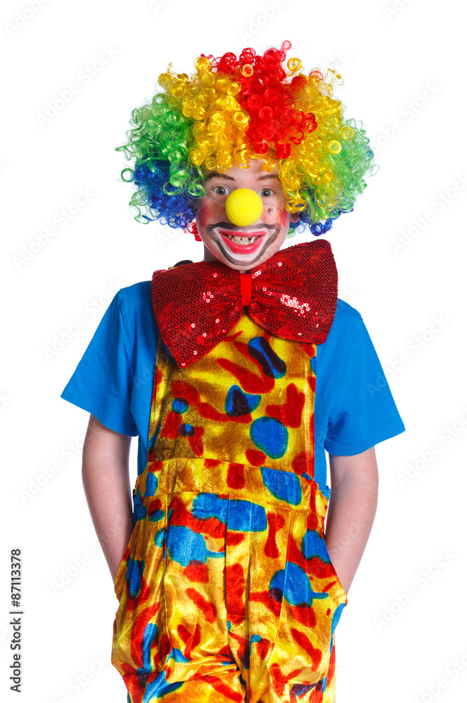 Cute boy clown.