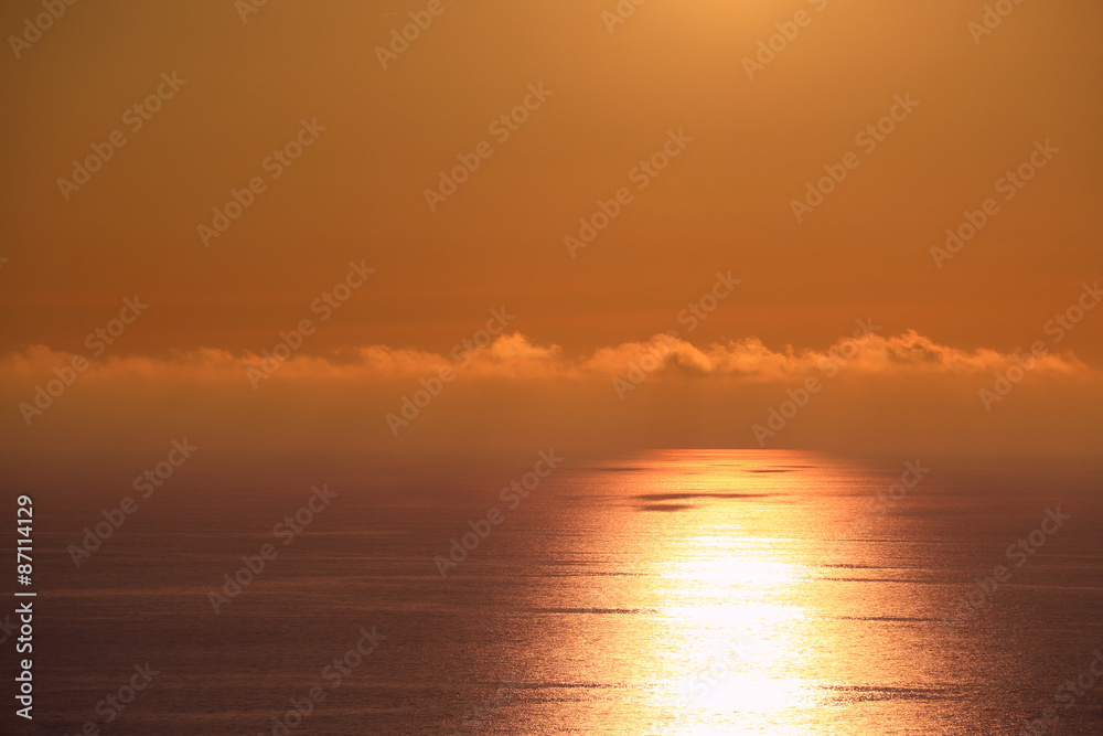beautiful sunset on the Ionian Sea
