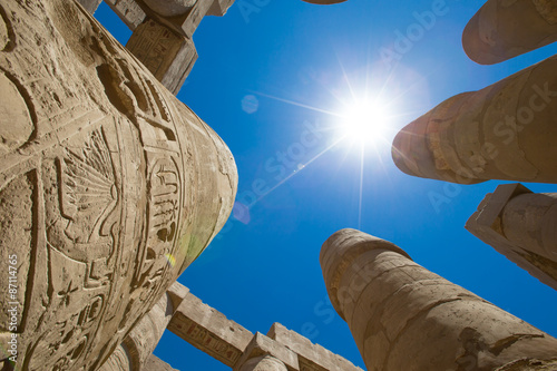 Ancient ruins of Karnak temple in Egypt photo