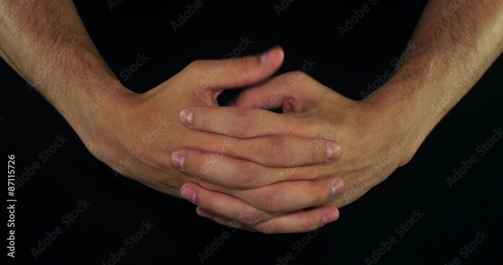 Impatient or nervous hand and finder movement of a man Impatient or nervous hand and finder movement of a man