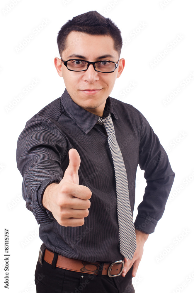 Young smiling man isolated on white Young smiling man isolated on white