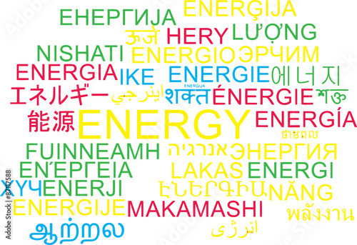 Energy multilanguage wordcloud background concept © Kheng Guan Toh