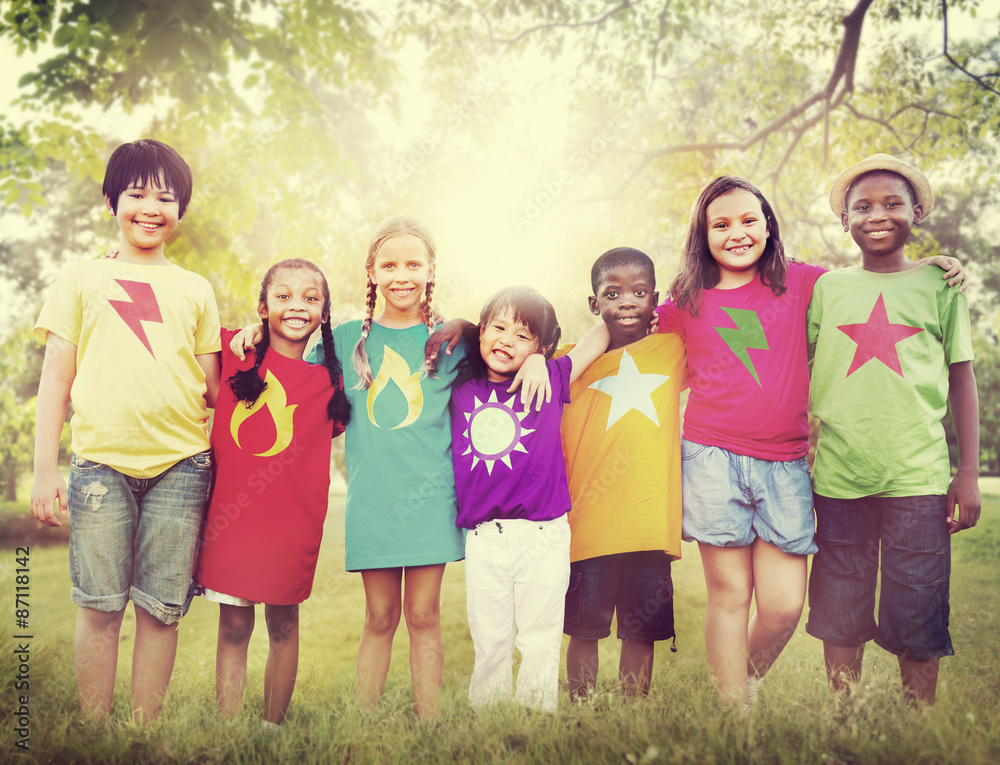 Children Friendship Togetherness Smiling Happiness Children Friendship Togetherness Smiling Happiness