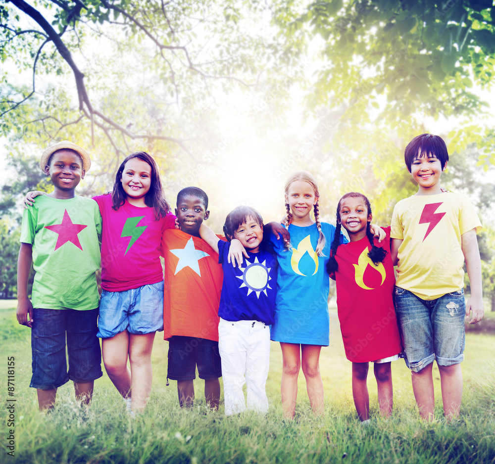 Children Friendship Togetherness Smiling Happiness Children Friendship Togetherness Smiling Happiness