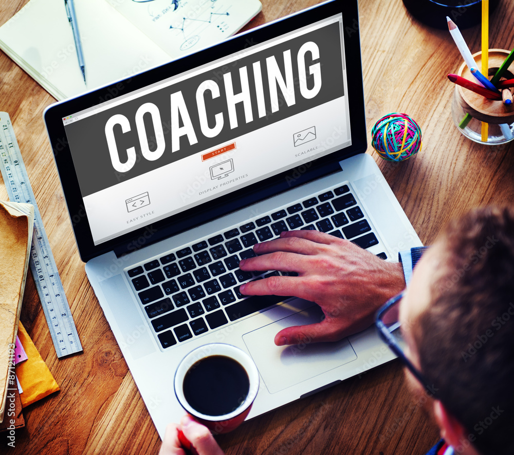 Coach Coaching Skills Teach Teaching Training Concept - obrazy, fototapety, plakaty 