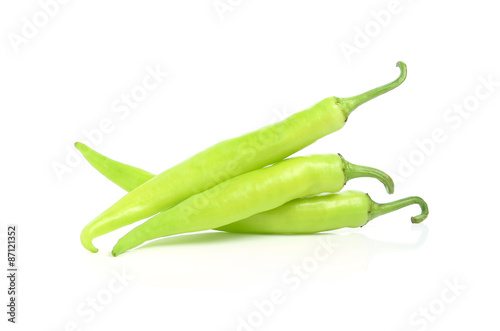 green pepper isolated on white background