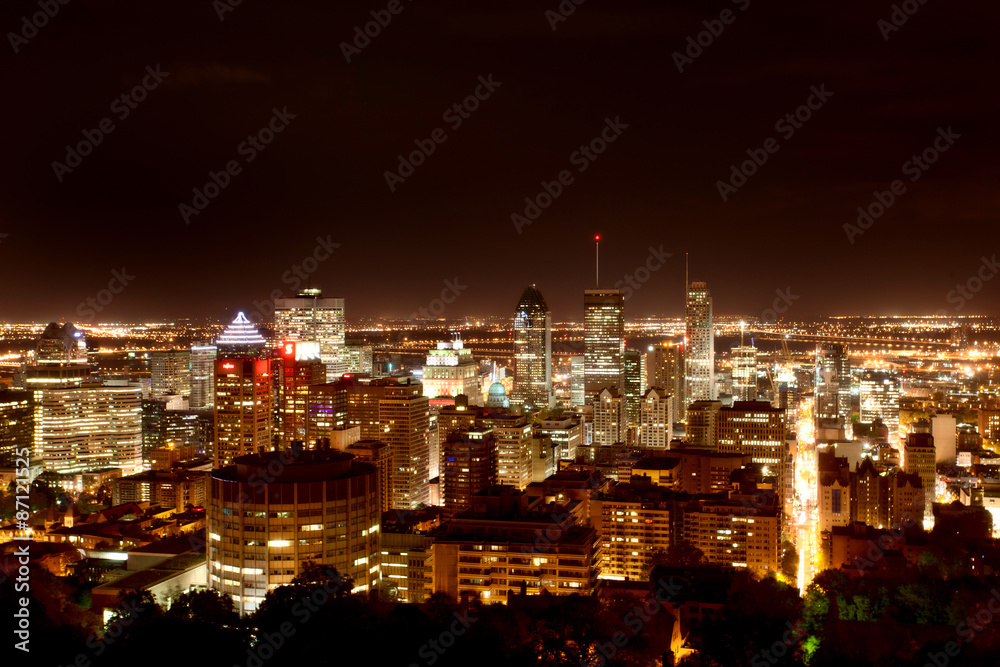 Panoramic Photo Montreal city night Photo