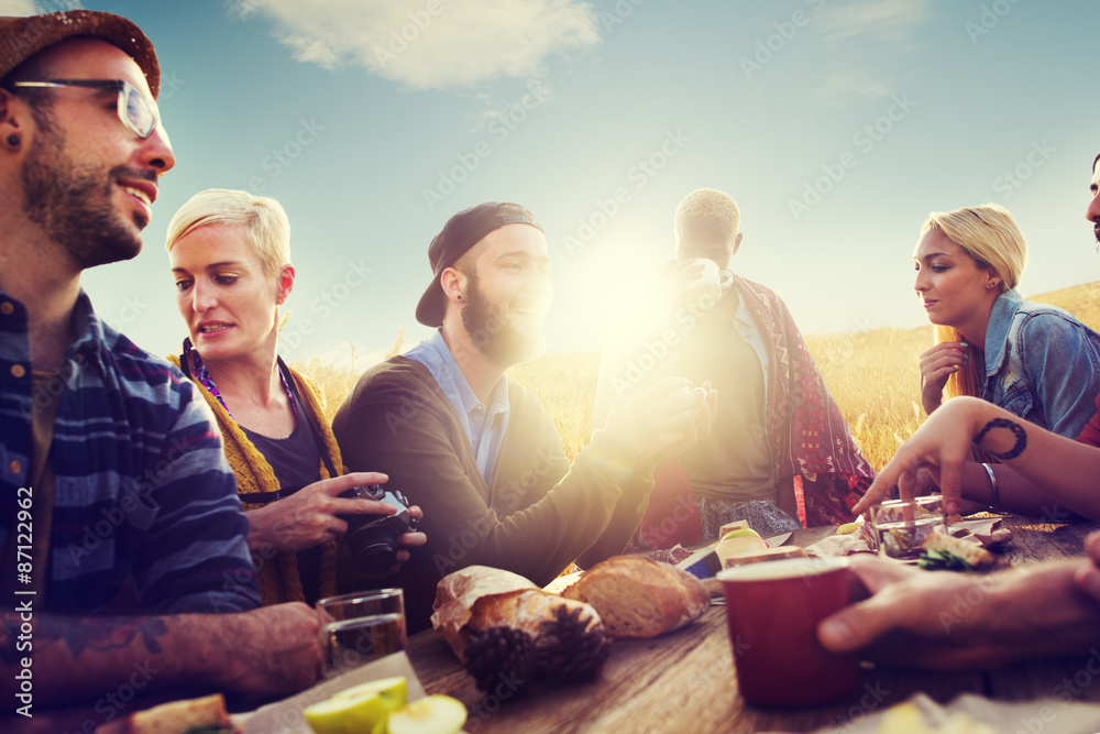 Diverse People Friends Hanging Out Happiness Concept Diverse People Friends Hanging Out Happiness Concept