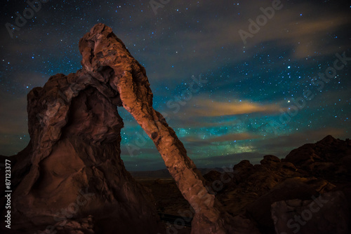 Elephant Rock at night Valley of Fire Nevada