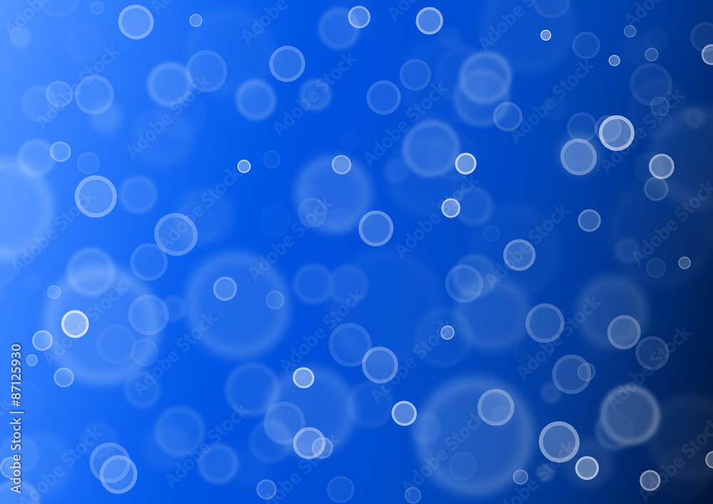 Leuchtende Kreise auf blauem Hintergrund / Orbs / Circles