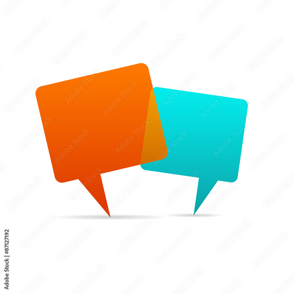 Abstract Creative concept vector empty speech bubbles set. For