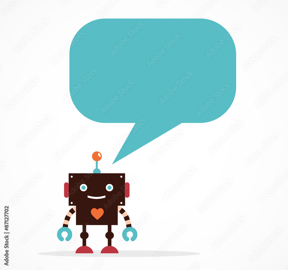 Robot cute icons and characters 