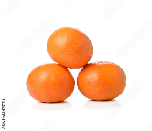  fresh orange on a white background.